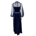 Vintage 70s Jeannene Booher 3pc Set Blue Velvet Genie Outfit Skirt Top & Blouse