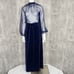 Vintage 70s Jeannene Booher 3pc Set Blue Velvet Genie Outfit Skirt Top & Blouse
