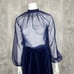Vintage 70s Jeannene Booher 3pc Set Blue Velvet Genie Outfit Skirt Top & Blouse