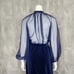 Vintage 70s Jeannene Booher 3pc Set Blue Velvet Genie Outfit Skirt Top & Blouse