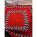 Vintage Handmade Knit Crochet Afghan Throw LAP Blanket Multicolor 42” X 36”