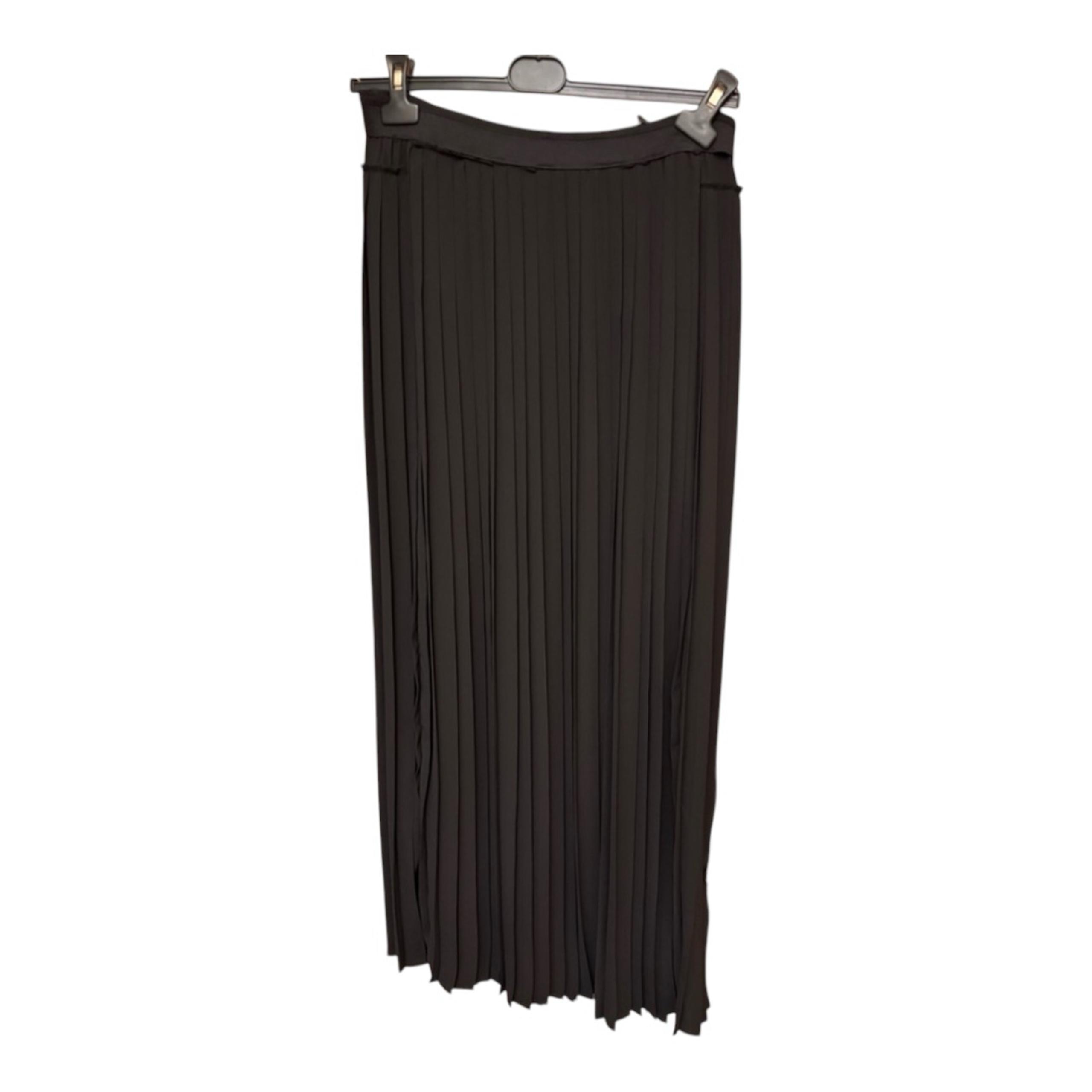 BCBG MAX AZARIA Chic Black Pleated maxi Skirt