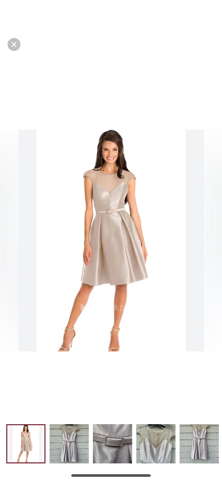 Theia Fit And Flare Belted Dress