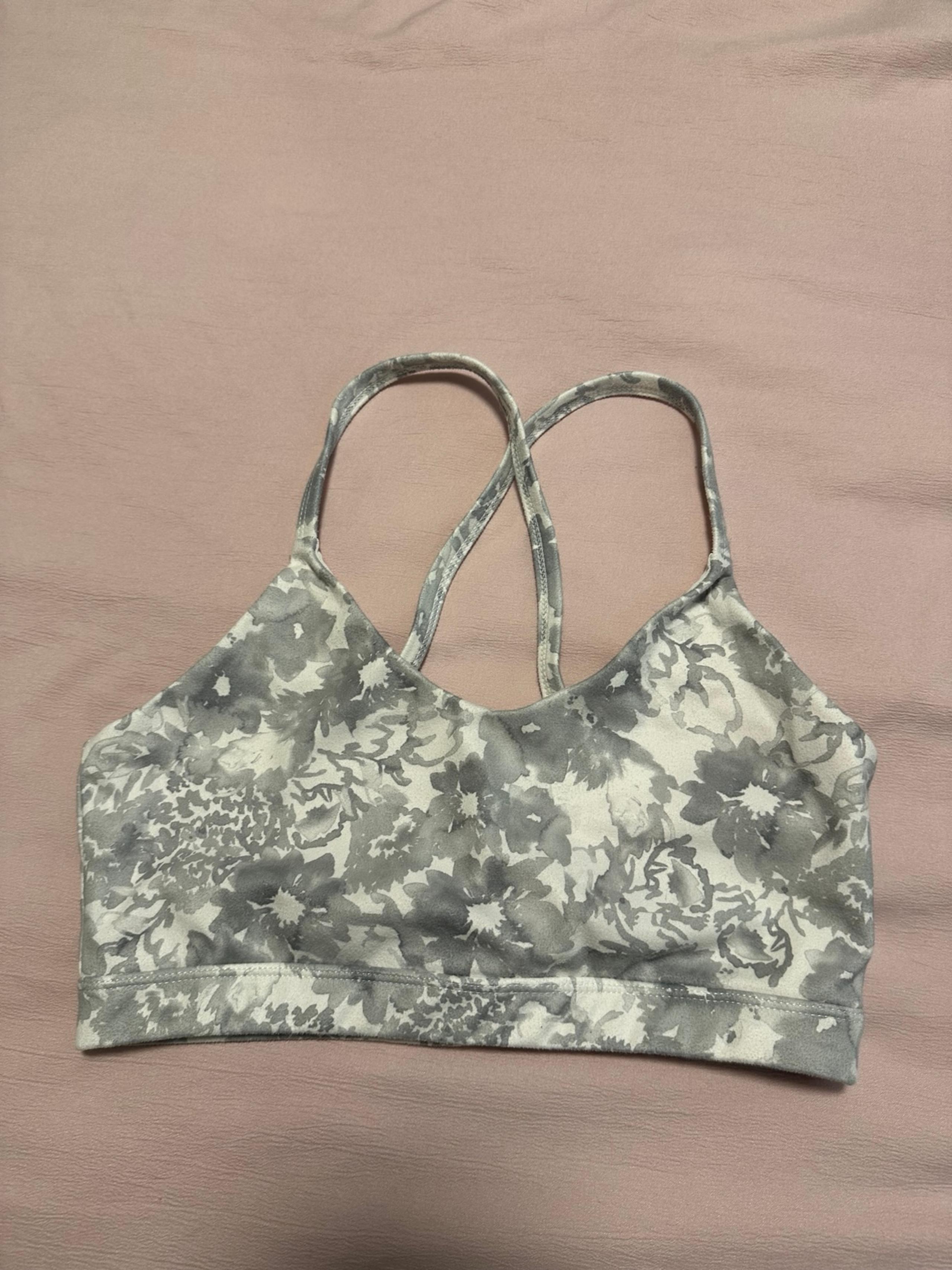 Glyder Grey Floral Camo Sports Bra
