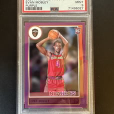 Evan Mobley 2021-22 Panini NBA Hoops Purple RC #234 Cleveland Cavaliers