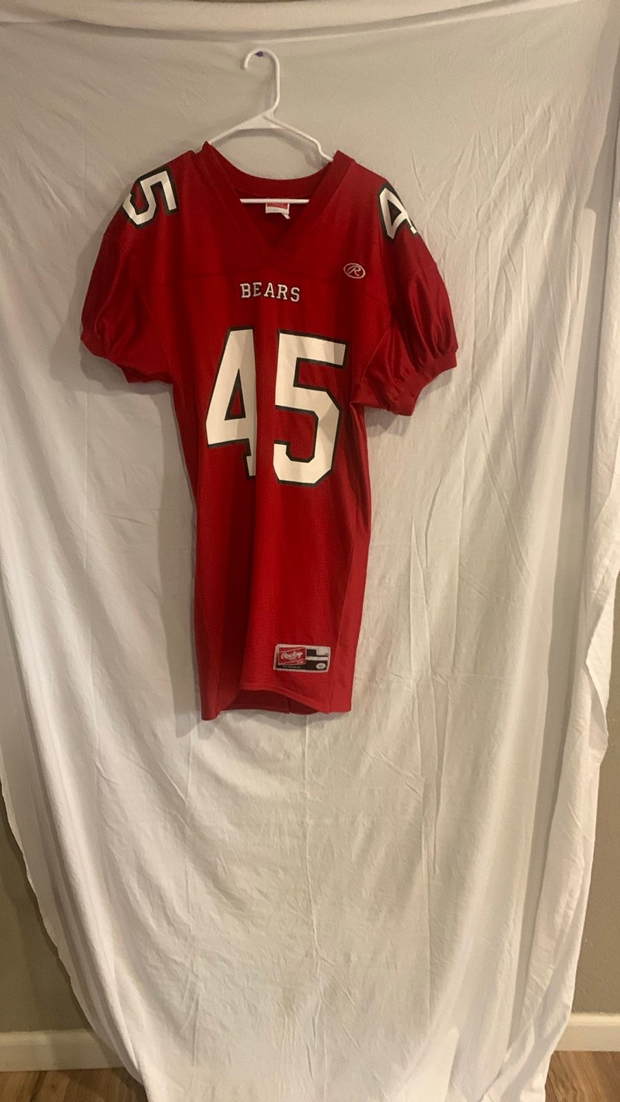 Rawlings Vintage Football Jersey, size XL. Has number 45 and Bears on it.