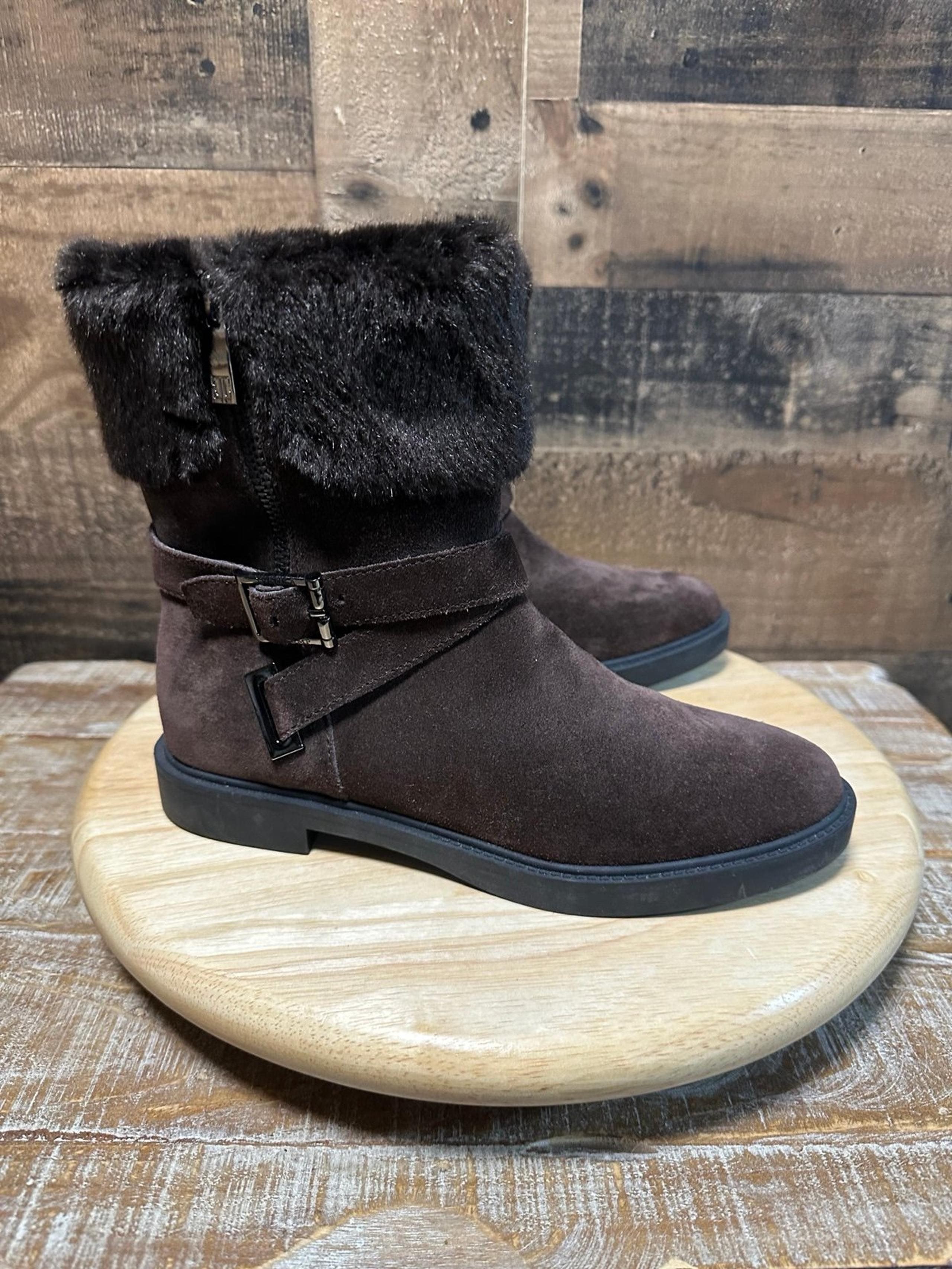 NEW Ivanka Trump Women’s Brown Chani Faux Fur Cuff Winter Boots Size 6.5