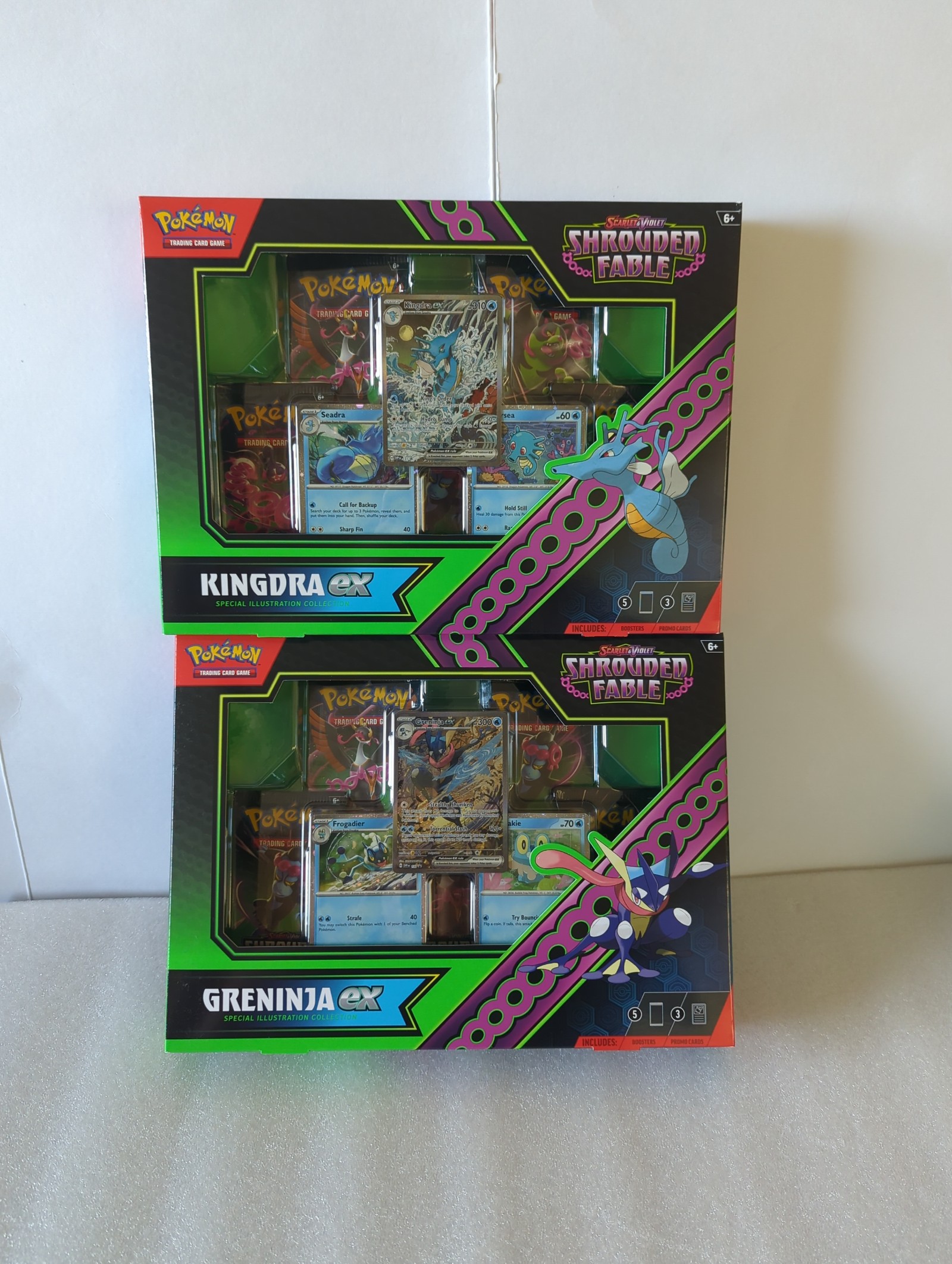 Pokemon Shrouded fable Kingdra Ex and Geninja Ex