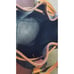 Dooney Bourke Drawstring Bucket Bag Navy Brown All Weather Leather USA VTG