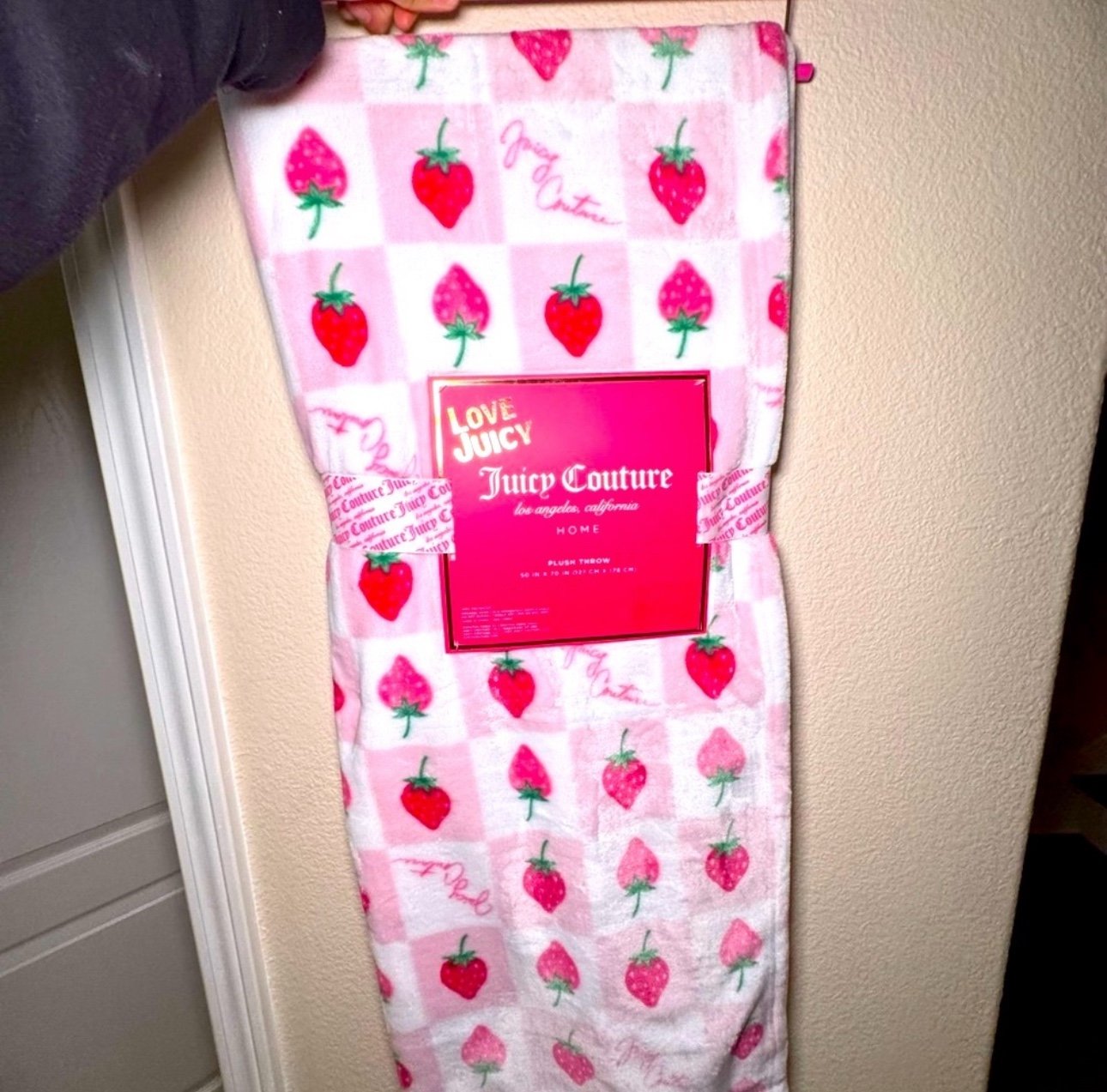 Juicy Couture Strawberry Print Blanket