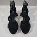 Eileen Fisher Wisp Wedge Sandal Espadrille Platform Black Leather Size 9