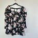 Buddy Love stassie puff sleeve babydoll dress Sleeping Garden Satin Black Floral