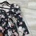 Buddy Love stassie puff sleeve babydoll dress Sleeping Garden Satin Black Floral