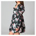 Buddy Love stassie puff sleeve babydoll dress Sleeping Garden Satin Black Floral