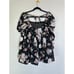 Buddy Love stassie puff sleeve babydoll dress Sleeping Garden Satin Black Floral