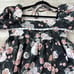 Buddy Love stassie puff sleeve babydoll dress Sleeping Garden Satin Black Floral