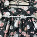 Buddy Love stassie puff sleeve babydoll dress Sleeping Garden Satin Black Floral