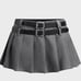 Kolly Y2K Pleated Double Belt Bottom Skirt Sz Medium NWT