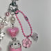 pink nyan nyan nyanko gotochi strap beaded keychain