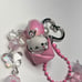 pink nyan nyan nyanko gotochi strap beaded keychain