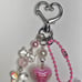 pink nyan nyan nyanko gotochi strap beaded keychain