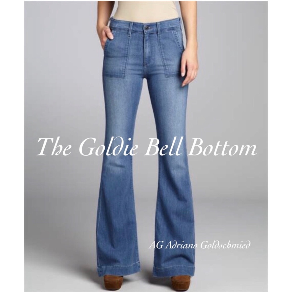 AG Adriano Goldschmied THE GOLDIE patch pocket bell bottom Size 28R