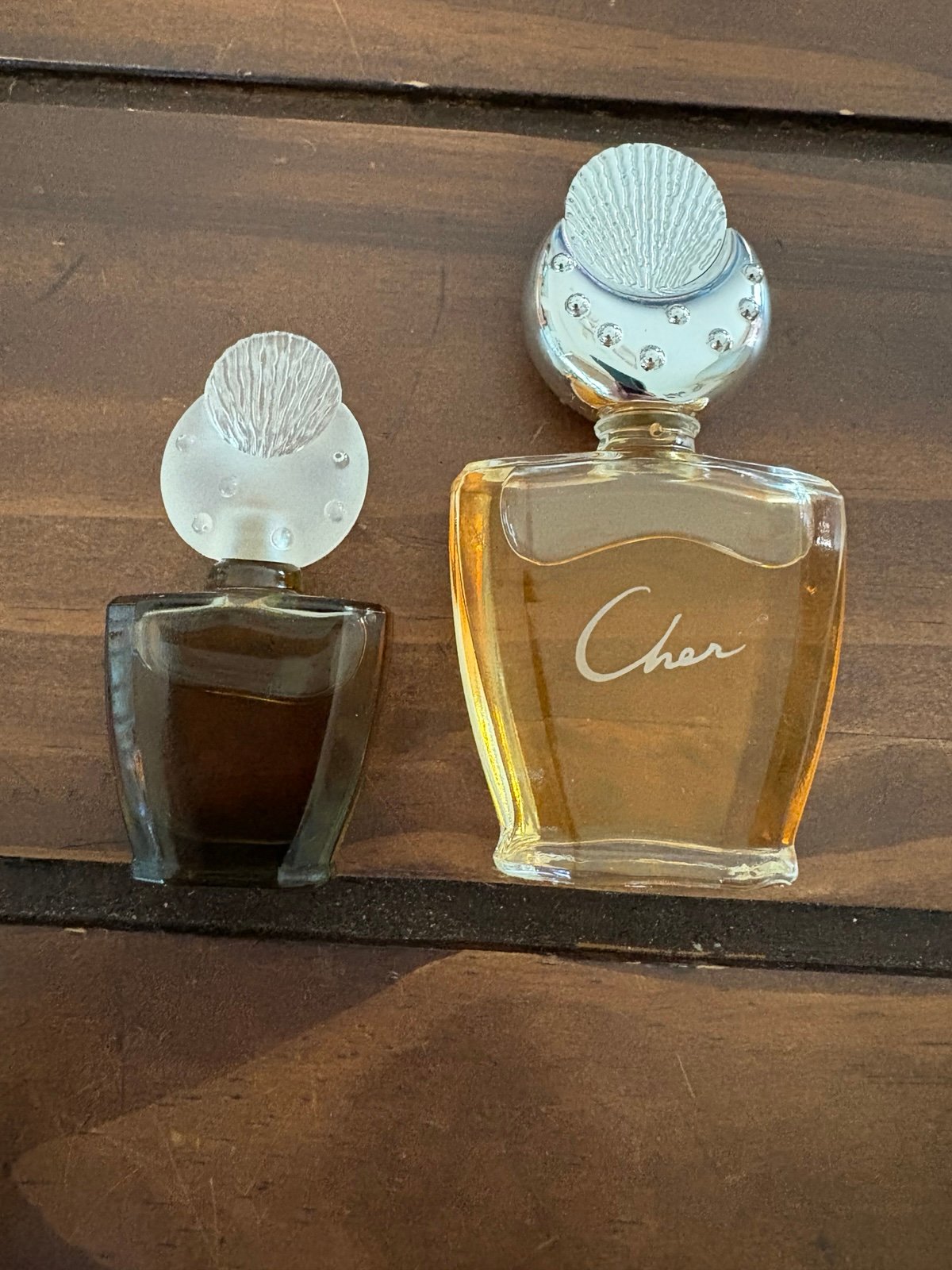 2 Cher Uninhibited Miniature and Small Perfumes (bin29)