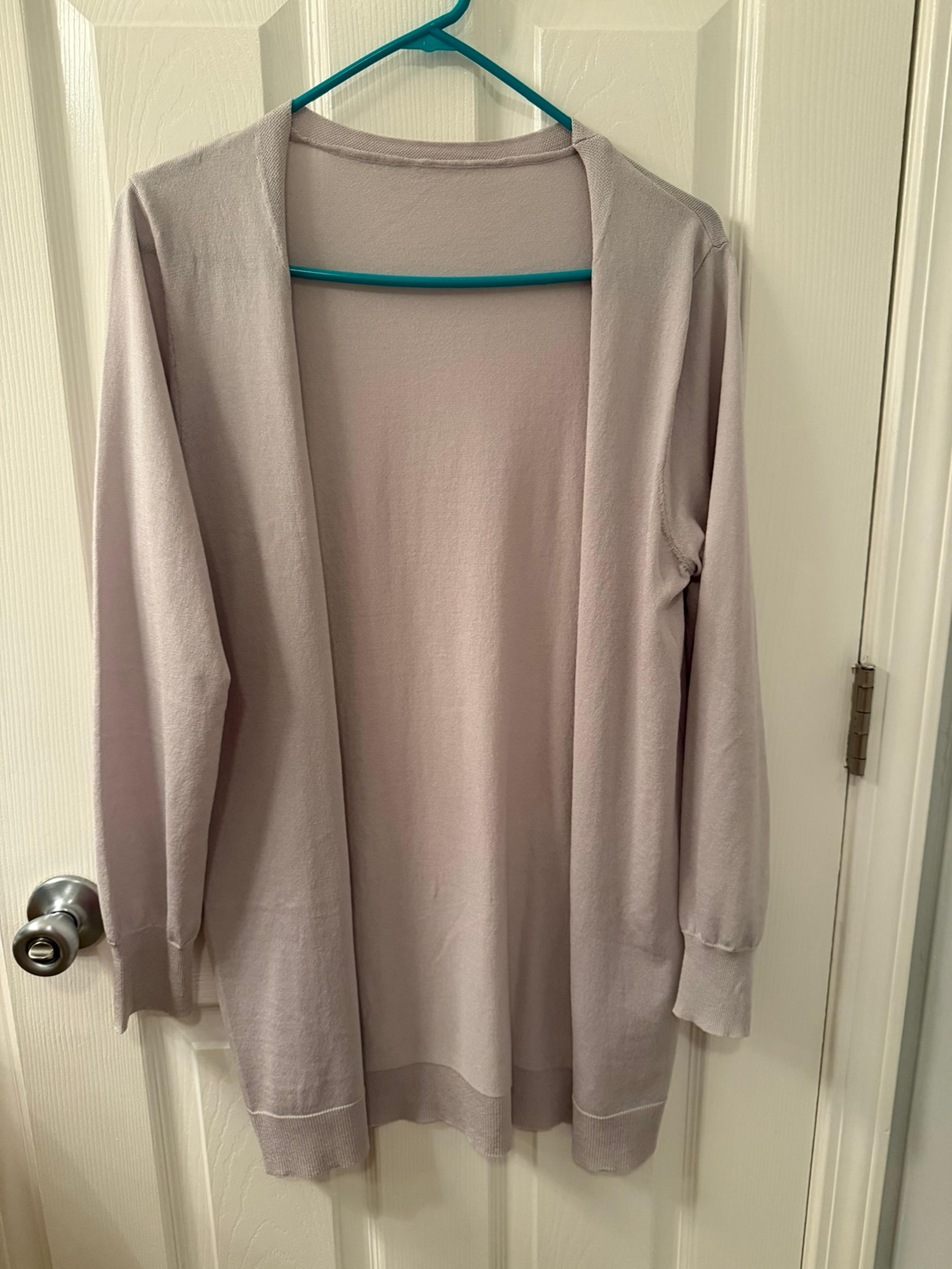 3 Open-Front Cardigan Sweater Gray/Black/White Excellent condition - SHEIN