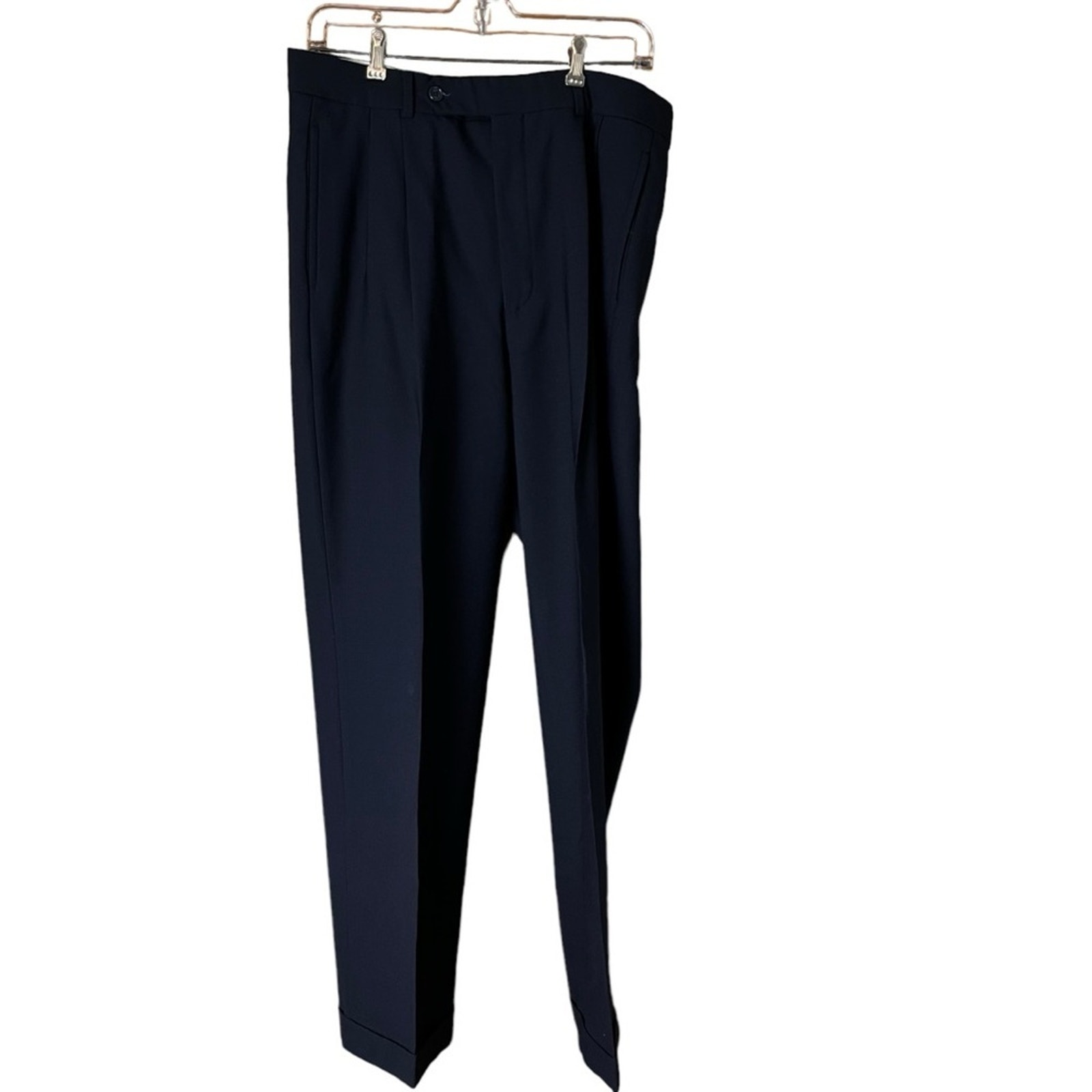 Brooks Brothers Brooksease Wool Blend Dress Pants Cuffed Pleated Career 33R