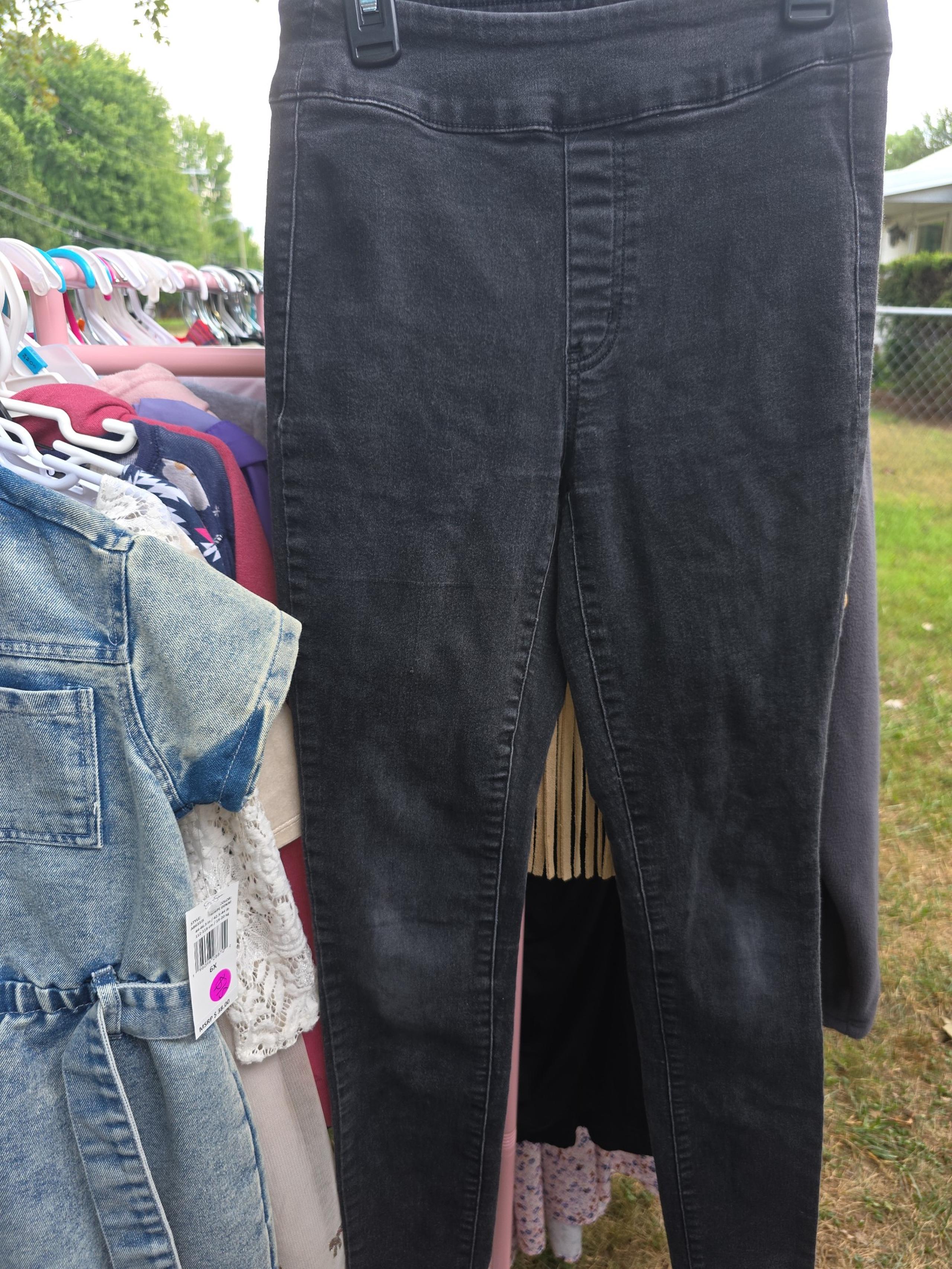 Girls Black Pull On Jegging XS - No Boundaries