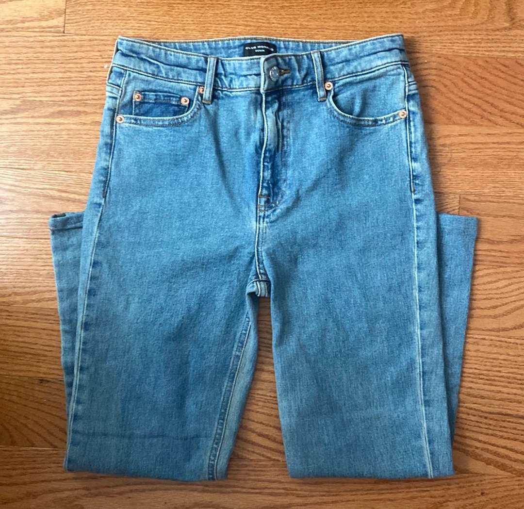 Club Monaco The Kick Crop Denim Jeans Size 26