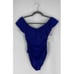 La Blanca Tummy Control Ruffle Off Shoulder One Piece Swim Womens 4 Blue Island