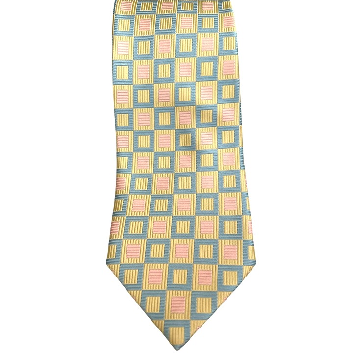Seigo Katsuragawa Handmade Silk Tie Geometric Pattern Limited Edition 1/8