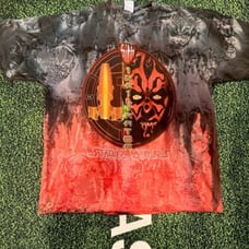 Rare Vintage STAR WARS Sith Infiltrator Darth Maul 1999 T Shirt 90s 2000s XL