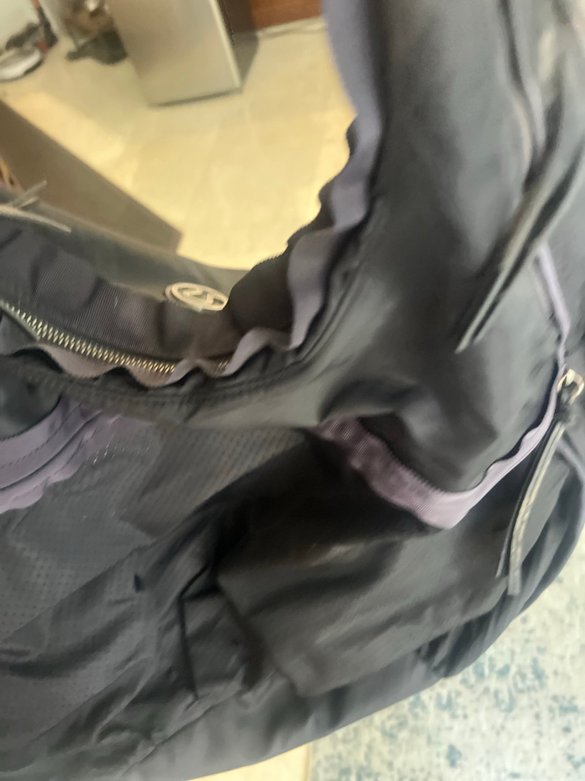 Lululemon Sackasana Black Nylon Shoulder Bag
