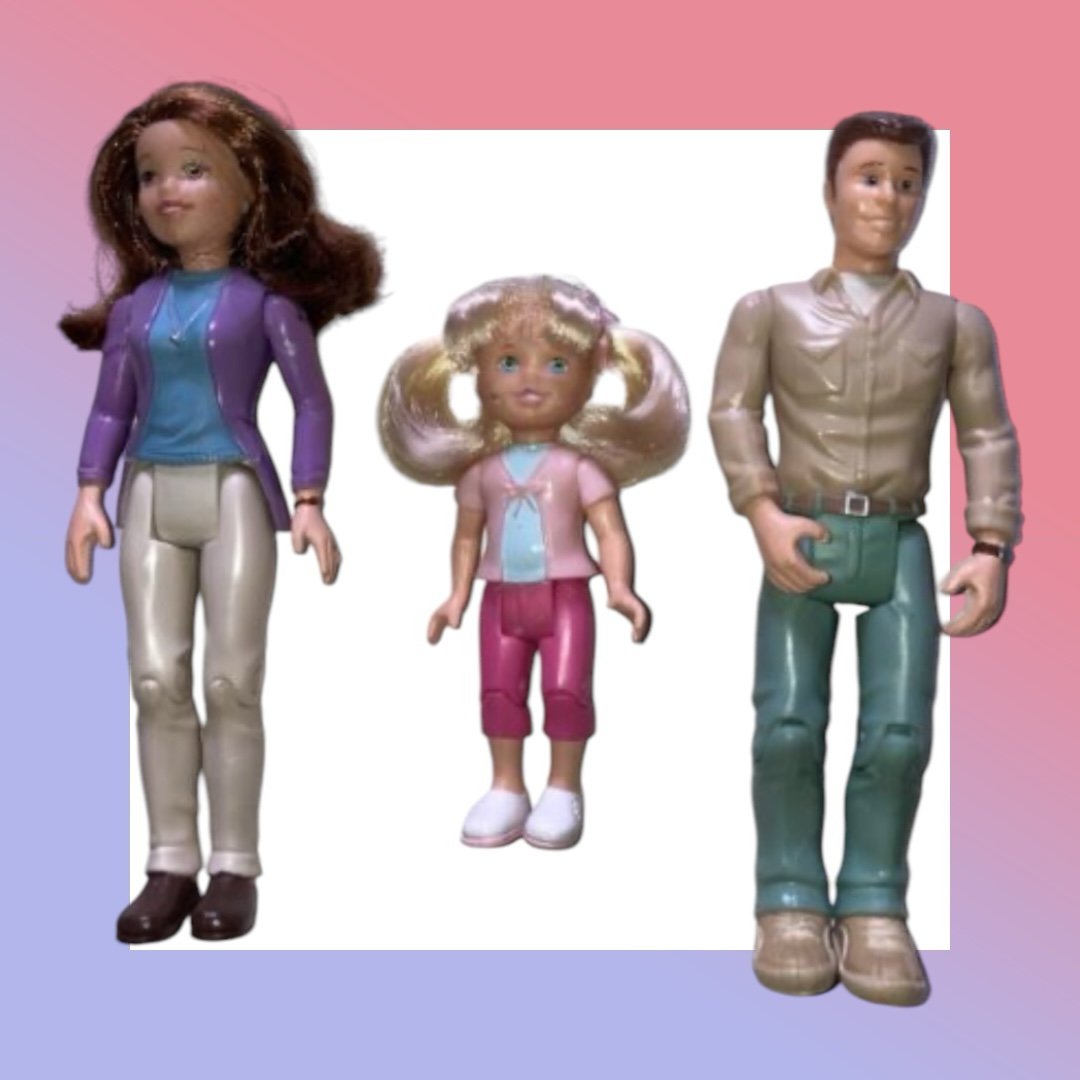 FISHER PRICE LOVING FAMILY DOLLHOUSE REPLACEMENT FAMILY FIGURE DOLL LOT 2002