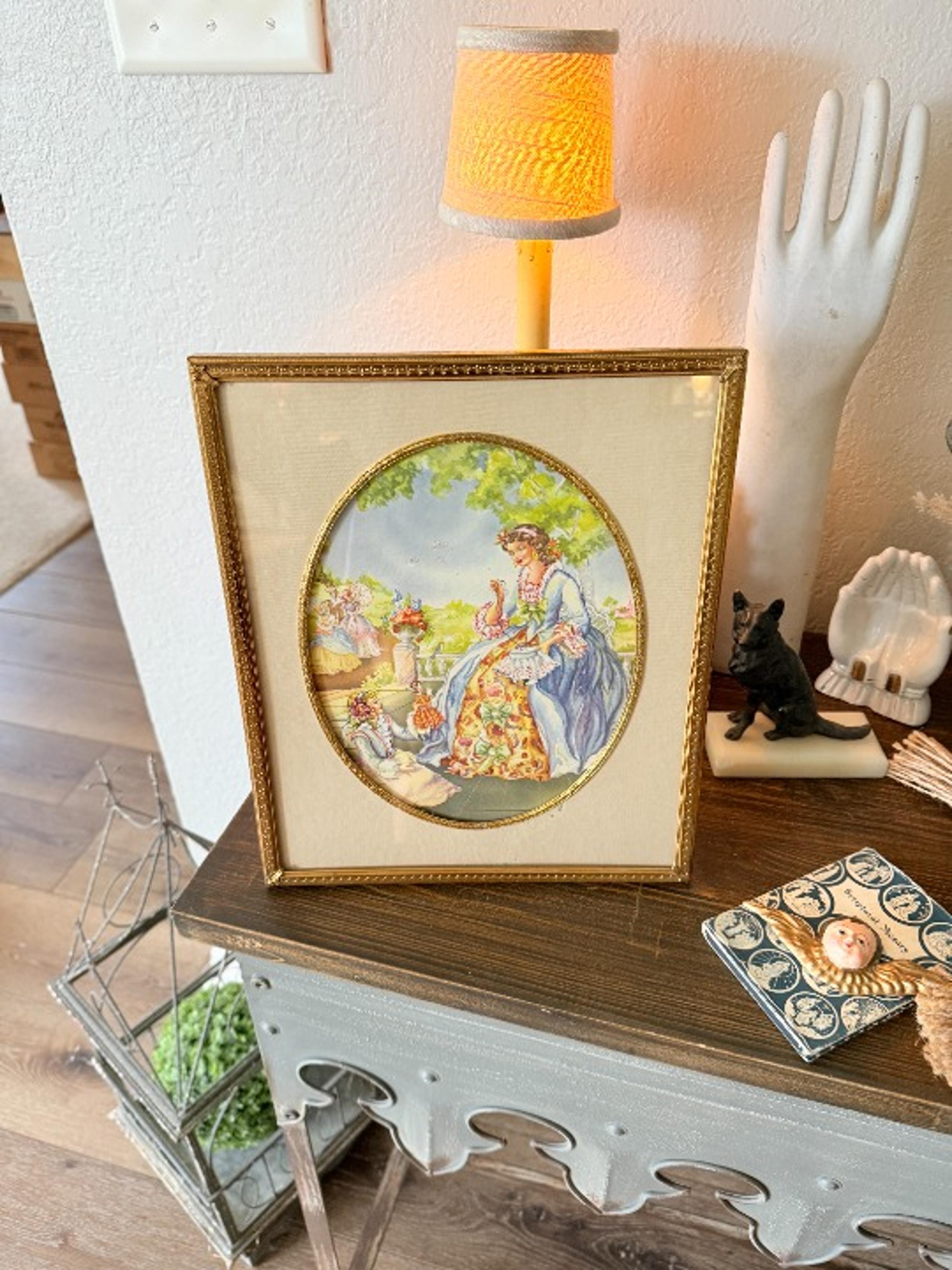 1950's Hollywood Regency frame with Lithograph