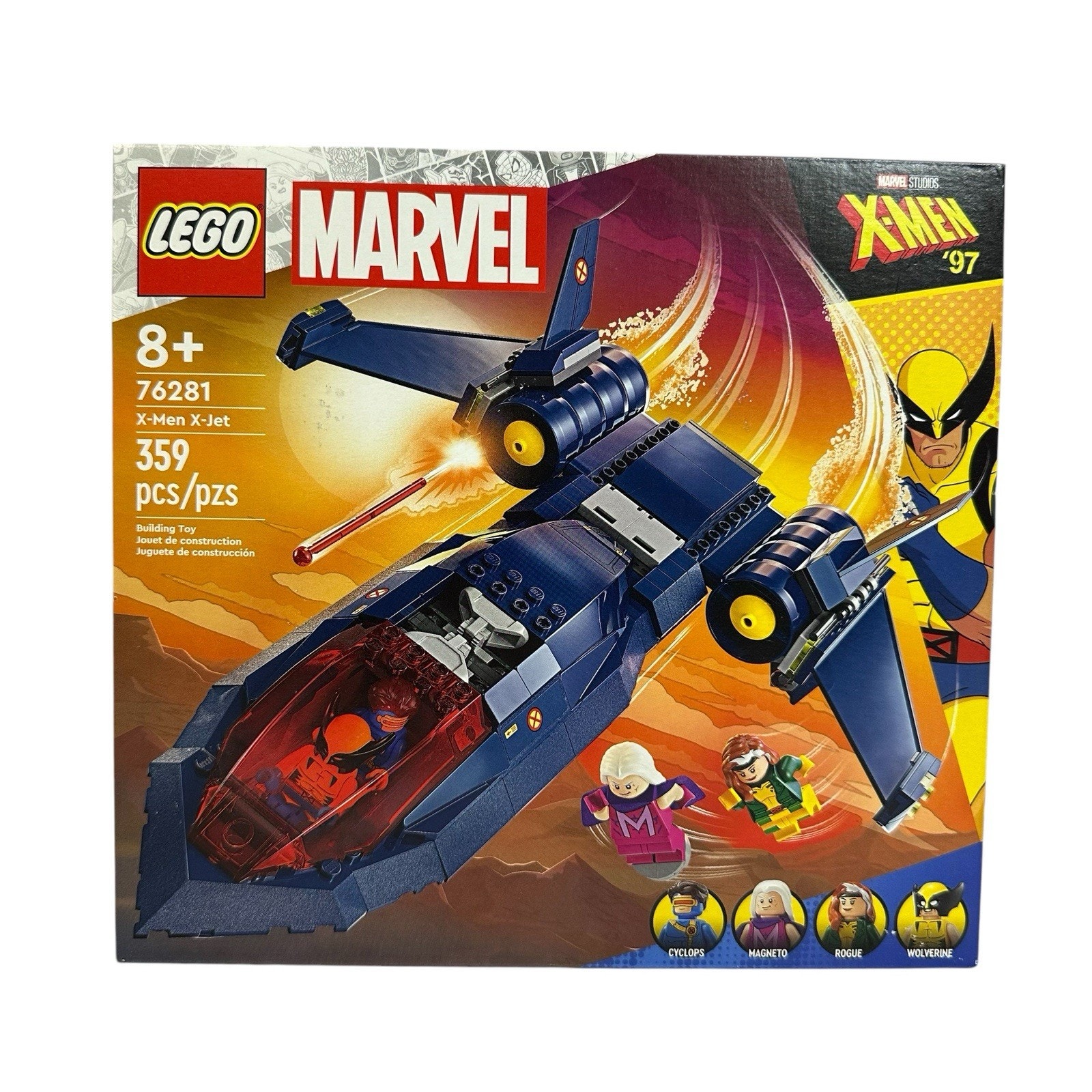 LEGO 76281 Marvel X Men X Jet 359 pieces New Cyclops Magneto Rogue Wolverine
