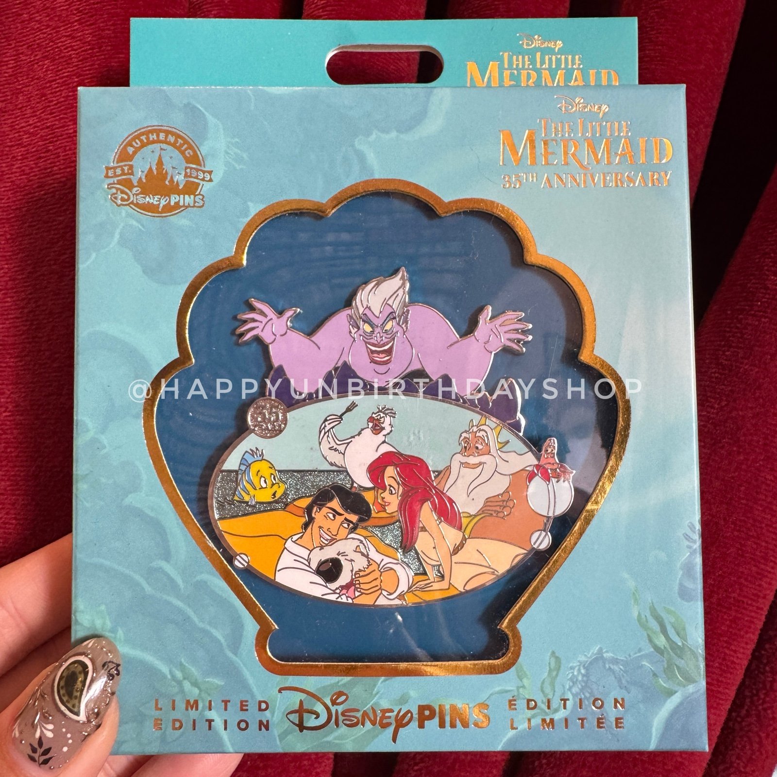 Disney Parks The Little Mermaid 35th Anniversary Mini Jumbo Pin LE3000
