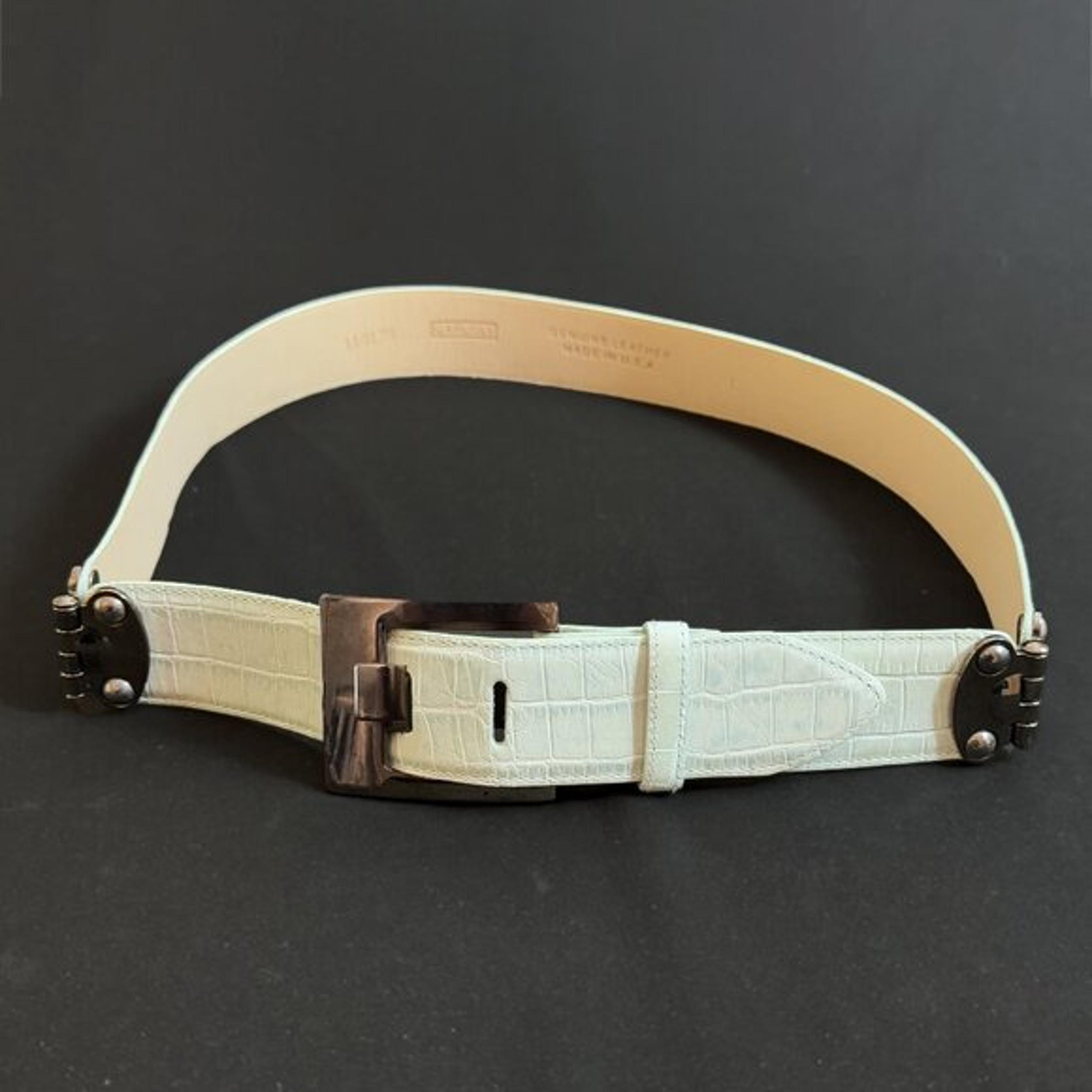 Carlisle Women's Alligator Embossed Genuine Leather Belt