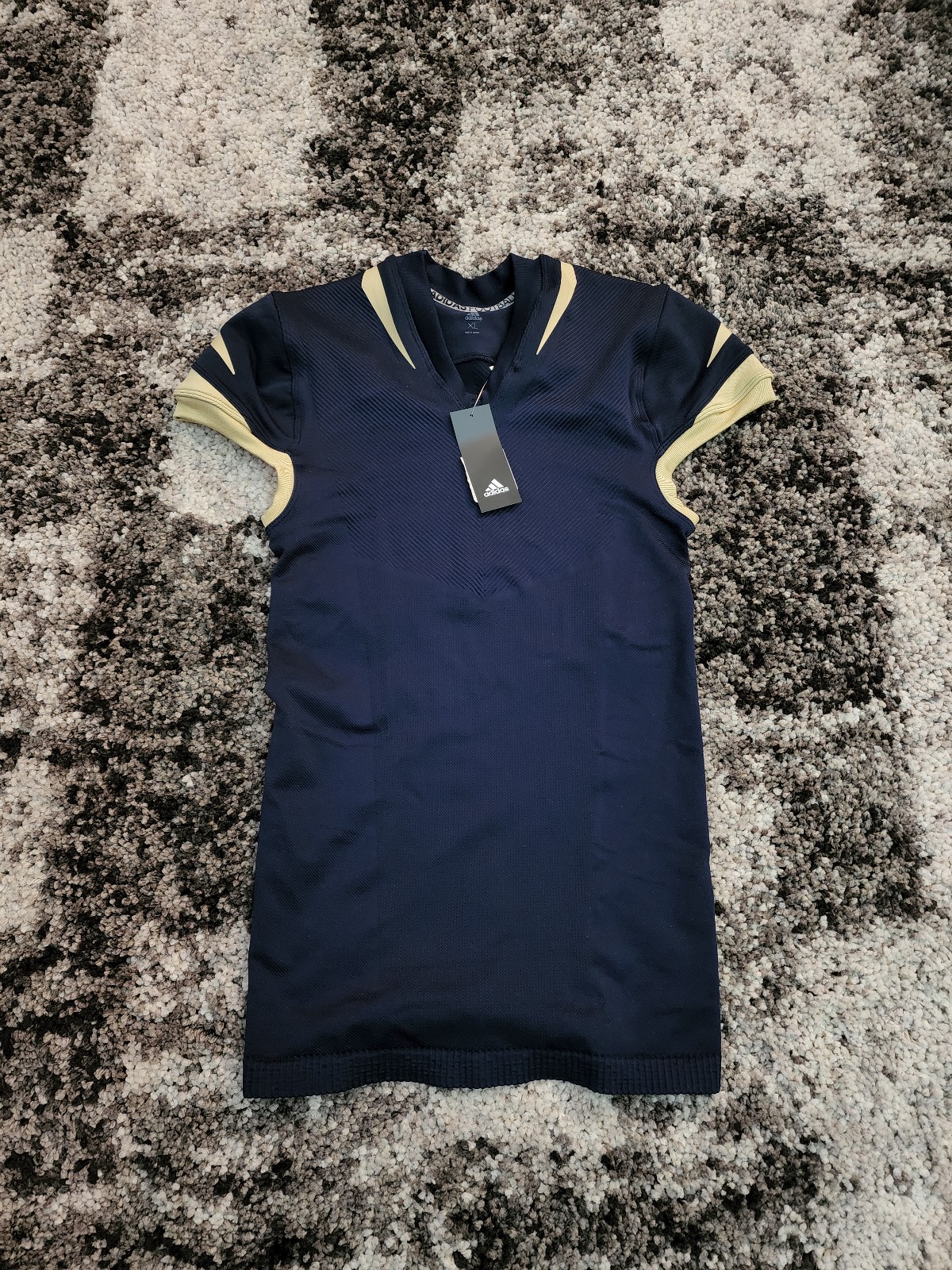 NEW 230 Adidas GT Core Notre Dame Football Jersey Navy Blue Mens Sz XL DT8796