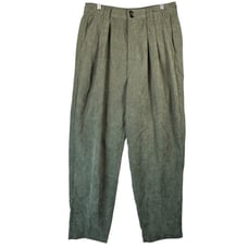 Madewell Pants Women 8 Sage Green Corduroy Tapered High Rise Pleated Academia