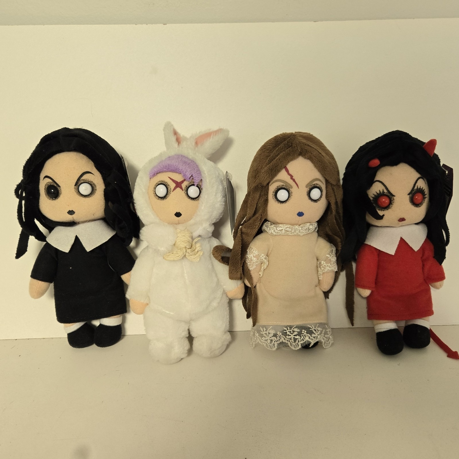 Living Dead Dolls Creepy Cuddlers Lot Of 4 Plush Sadie Posey Eggzorcist Sin NEW