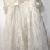 Vintage 1960s Baptism Dress w/ Cape White Lace Christening Formal Baby Infant