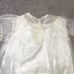 Vintage 1960s Baptism Dress w/ Cape White Lace Christening Formal Baby Infant