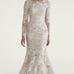 Oleg Cassini Wedding Dress. Lightly Sequined. Lace Appliqué. Trumpet Style. NWT.