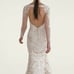 Oleg Cassini Wedding Dress. Lightly Sequined. Lace Appliqué. Trumpet Style. NWT.