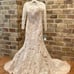 Oleg Cassini Wedding Dress. Lightly Sequined. Lace Appliqué. Trumpet Style. NWT.