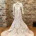 Oleg Cassini Wedding Dress. Lightly Sequined. Lace Appliqué. Trumpet Style. NWT.