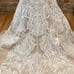 Oleg Cassini Wedding Dress. Lightly Sequined. Lace Appliqué. Trumpet Style. NWT.